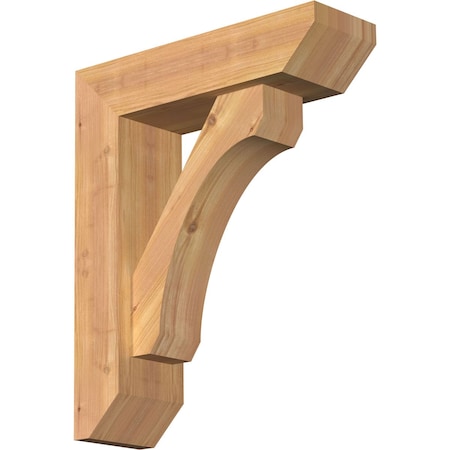 Ekena Millwork Legacy Slat Smooth Bracket w/ Offset Brace, Western Red Cedar, 5 1/2"W x 18"D x 22"H BKT0604X18X22LEC06SWR